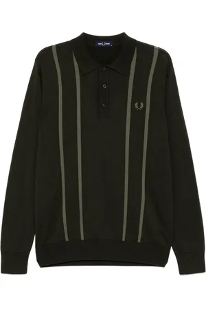 Fred Perry Striped knit polo shirt