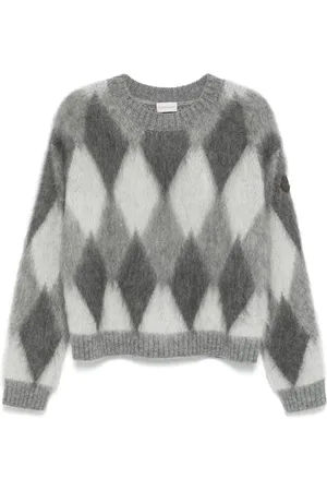 Moncler Argyle-check sweater