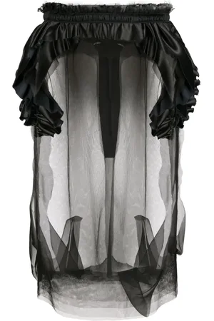 Maison Margiela D??cortiqu?? tulle midi skirt