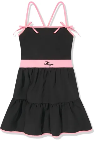 Msgm Contrasting-trim cotton dress