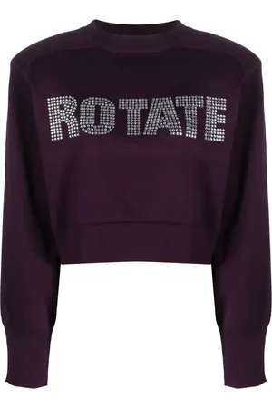 ROTATE Rhinestone-embellished logo-appliqu?? sweatshirt