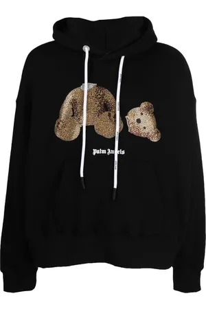 Palm Angels Crystal-embellished Teddy Bear hoodie