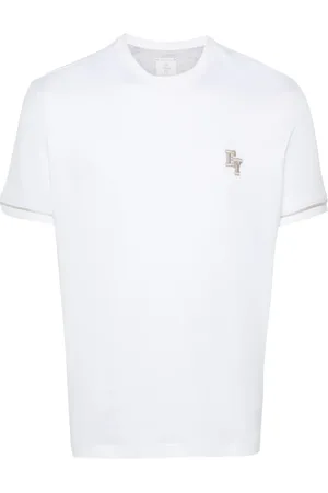 ELEVENTY Logo-embroidered cotton T-shirt