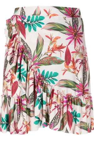 Lygia & Nanny Laurita botanical-print wrap skirt