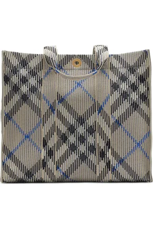 Burberry Medium check knitted tote bag