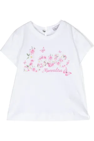 MONNALISA St. Love rose-print cotton T-shirt