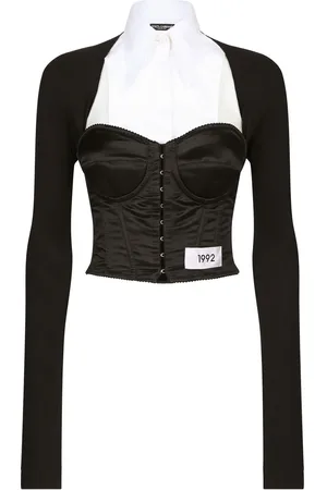 Dolce & Gabbana KIM DOLCE&GABBANA layered-shirt corset top