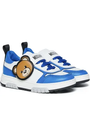 Moschino Teddy-patch leather sneakers