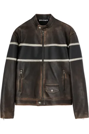 Palm Angels Crystal Pin-Up byker jacket
