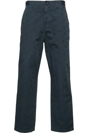 Paul Smith Monogram-jacquard straight trousers