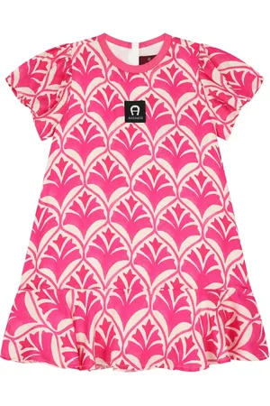 Aigner Logo-patch floral-print dress