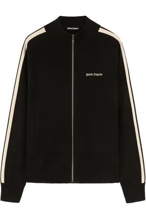 Palm Angels Logo-embroidered zip-up jacket