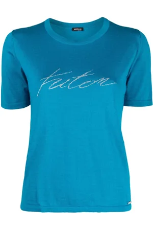 Kiton Jacquard-logo fine-knit T-shirt