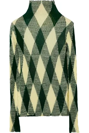 Burberry Argyle-knit high-neck jumper