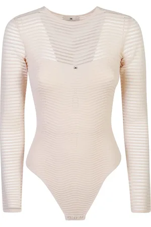 Elisabetta Franchi Herringbone-pattern bodysuit