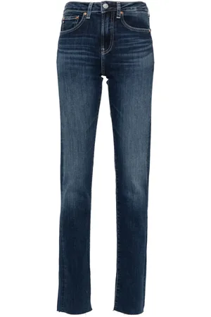 AG Jeans Girlfriend Long mid-rise straight-leg jeans