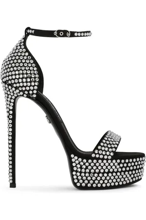Dolce & Gabbana 145mm rhinestone-embellished platform sandals