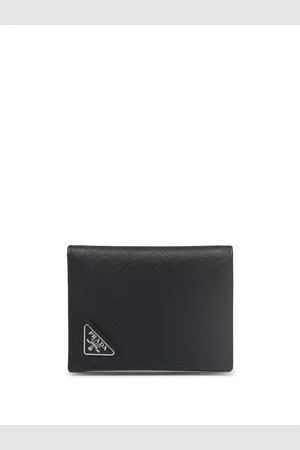 Prada Logo-plaque Saffiano leather wallet