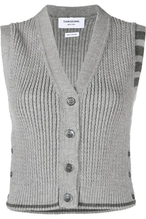 Thom Browne 4-Bar stripe intarsia-knit vest