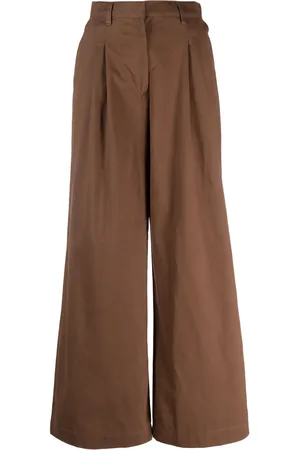 Pinko Wide-leg cotton trousers