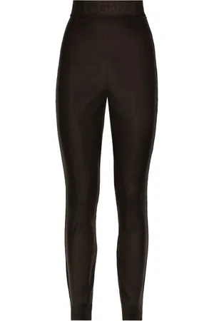 Dolce & Gabbana Logo-waistband satin leggings