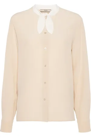 Prada Triangle-logo crepe shirt