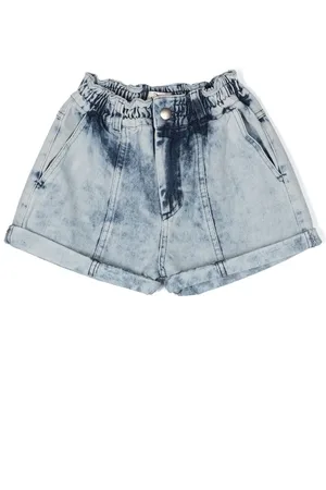 Le pandorine Acid wash denim shorts