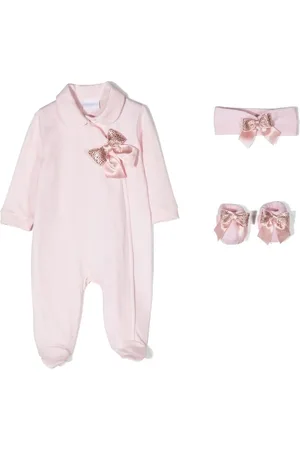 La Perla Bow-detail babygrow set
