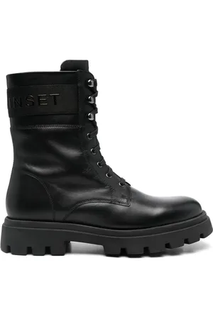 Twin-Set Leather combat boots