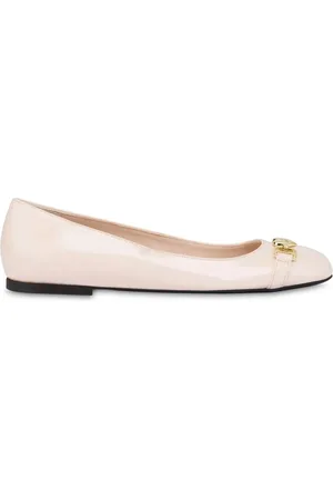Moschino Logo-plaque ballerina shoes