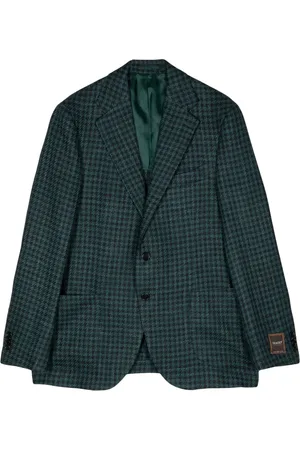 MAN ON THE BOON. Check-pattern single-breasted blazer