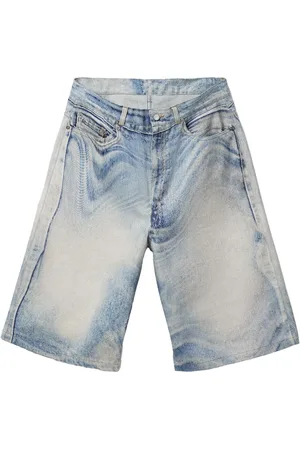 Camper Swirl-print denim shorts