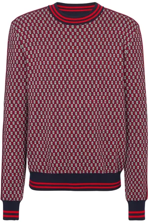 Balmain Monogram check-pattern jumper