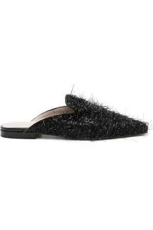 Fabiana Filippi Textured-finish square-toe mules