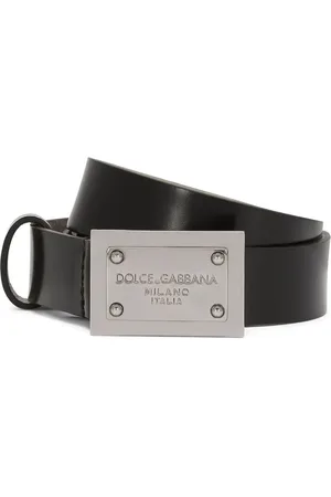 Dolce & Gabbana Logo-tag leather belt