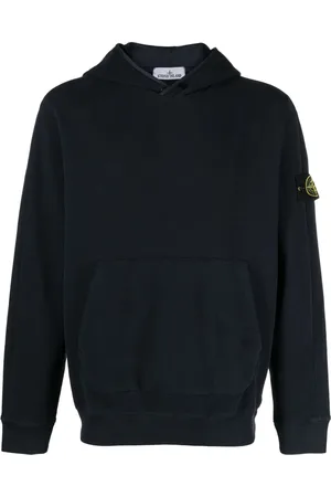Stone Island Compass-appliqu?? cotton hoodie