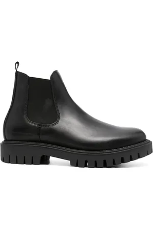 Tommy Hilfiger Round-toe slip-on leather boots