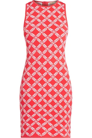 Michael Kors Empire Logo-jacquard sleeveless minidress