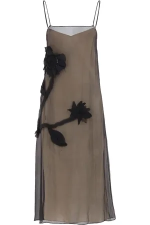 Marni Floral-appliqu?? crepon dress