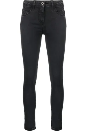 Patrizia Pepe Washed low-rise skinny jeans