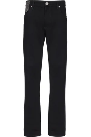 Balmain Crystal-embellished straight-leg jeans