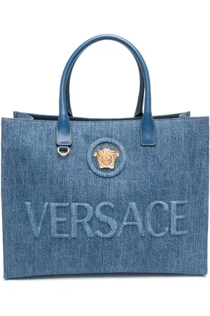 VERSACE Medusa denim tote bag