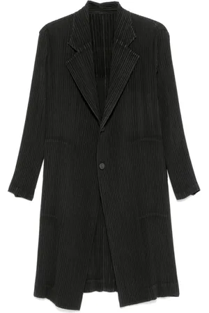 Issey Miyake Hatching Pleats coat