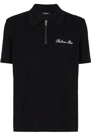 Balmain Embroidered-logo cotton polo shirt