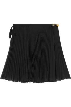 VERSACE Safety Pin cover-up pleated skirt