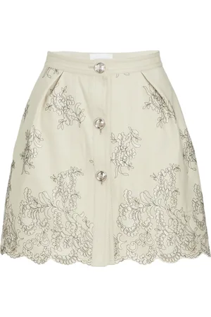 Giambattista Valli Floral-jacquard high-waist miniskirt