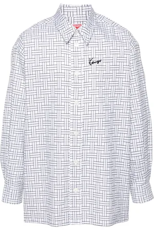 Kenzo Logo-embroidered weave shirt