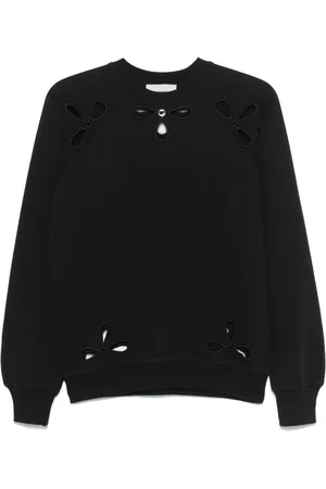 COPERNI Petal-embroidered crew-neck sweatshirt