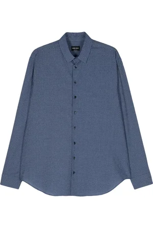 Giorgio Armani Graphic-print crinkled shirt