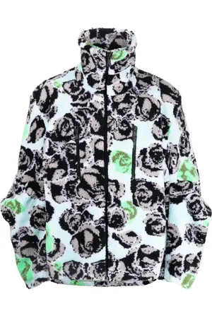 Natasha Zinko Floral-print oversize fleece jacket